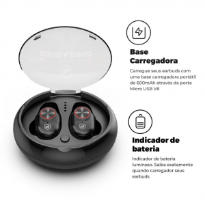 Fone Bluetooth Gorila Buds Acessório